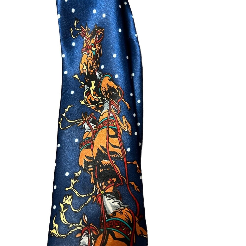 Funtyme Blue Santa Claus Neck Tie 100% polyester - Picture 4 of 9